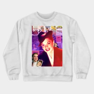 Judy Garland Collage Portrait Crewneck Sweatshirt